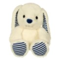 Peluche Lapin Blanc Rayé Bleu Les Marinières - 24 cm Gipsy